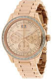 Michael Kors Brinkley Rose Gold Dial Rose Gold Steel Strap Watch for Women - MK6204 Authentic Buy Shop Now