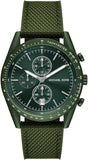 Michael Kors Accelerator Chronograph Green Dial Green Nylon Strap Watch for Men - MK9144 Authentic Buy Shop Now