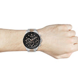 Hugo Boss Here Chronograph Black Dial Two Tone Steel Strap Watch for Men - 1513757 Authentic Buy Shop Now