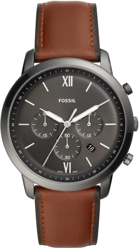 Fossil Neutra Chronograph Grey Dial Brown Leather Strap Watch for Men - FS5512 Authentic Buy Shop Now