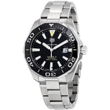 Tag Heuer Aquaracer Caliber 5 Black Dial Silver Steel Strap Watch for Men - WAY201A .BA0927 Authentic Buy Shop Now