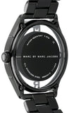 Marc Jacobs Tether Transparent Black Dial Black Steel Strap Watch for Women - MBM3415 Authentic Buy Shop Now