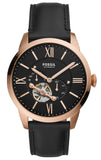 Fossil Townsman Automatic Black Dial Black Leather Strap Watch for Men - ME3170 Authentic Buy Shop Now