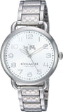 Coach Delancey White Dial Silver Steel Strap Watch for Women - 14502495 Authentic Buy Shop Now