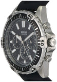 Fossil Garrett Chronograph Black Dial Black Rubber Strap Watch for Men - FS5624 Authentic Buy Shop Now