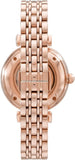 Emporio Armani Gianni T-Bar Silver Dial Rose Gold Steel Strap Watch For Women - AR60023 Authentic Buy Shop Now