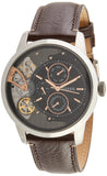 Fossil Townsman Automatic Black Dial Brown Leather Strap Watch for Men - ME1163 Authentic Buy Shop Now