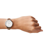 Fossil Jacqueline White Dial Brown Leather Strap Watch for Women - ES3708 Authentic Buy Shop Now