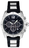Guess Intrepid Chronograph Black Dial Two Tone Steel Strap Watch for Men - W0167G1 Authentic Buy Shop Now
