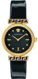 Versace Greca Meander Black Dial Black Leather Strap Watch for Women - VELW00420 Authentic Buy Shop Now