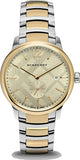 Burberry The Classic Gold Dial Two Tone Steel Strap Watch for Men - BU10011 Authentic Buy Shop Now