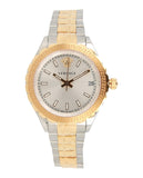Versace Hellenyium Silver Dial Two Tone Steel Strap Watch for Women - V12030015 Authentic Buy Shop Now