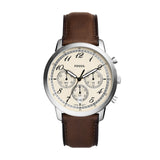 Fossil Neutra Chronograph White Dial Brown Leather Strap Watch for Men - FS6022 Authentic Buy Shop Now