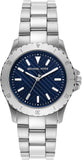 Michael Kors Everest Three-Hand Blue Dial Silver Steel Strap Watch For Men - MK9079 Authentic Buy Shop Now