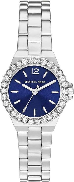Michael Kors Lennox Three-Hand Blue Dial Silver Steel Strap Watch For Women - MK7397 Authentic Buy Shop Now