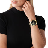 Michael Kors Bradshaw Black Dial Gold Steel Strap Watch for Women - MK5739 Authentic Buy Shop Now