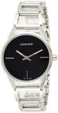Calvin Klein Stately Black Dial Silver Steel Strap Watch for Women - K3G23121 Authentic Buy Shop Now