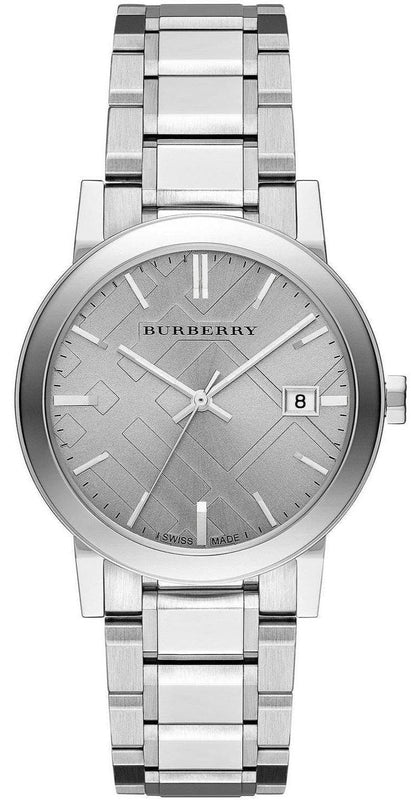 Burberry The City Silver Dial Silver Steel Strap Watch for Women - BU9035 Authentic Buy Shop Now