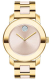 Movado Bold Beige Dial Two Tone Steel Strap Watch For Women - 3600640 Authentic Buy Shop Now