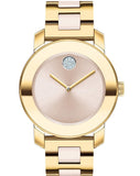 Movado Bold Beige Dial Two Tone Steel Strap Watch For Women - 3600640 Authentic Buy Shop Now