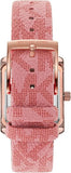 Michael Kors Emery Quartz Diamonds Red Dial Pink Leather Strap Watch For Women - MK2966 Authentic Buy Shop Now