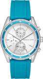Michael Kors Hadyn Analog Silver Dial Blue Rubber Strap Watch for Women - MK7485 Authentic Buy Shop Now