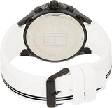 Tommy Hilfiger Aiden Chronograph White Dial White Rubber Strap Watch For Men - 1791862 Authentic Buy Shop Now