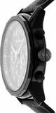Armani Exchange Banks Chronograph Black Dial Black Leather Strap Watch For Men - AX1724 Authentic Buy Shop Now