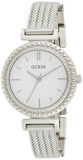 Guess Quartz Silver Dial Silver Mesh Bracelet Watch For Women - W1152L1 Authentic Buy Shop Now