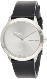 Calvin Klein Minimal Silver Dial Black Leather Strap Watch for Men - K3M221CY Authentic Buy Shop Now