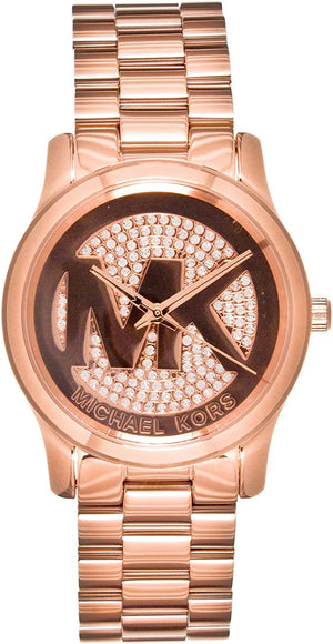 Michael Kors Runway Rose Gold Dial Rose Gold Steel Strap Watch For Women - MK5853 Authentic Buy Shop Now