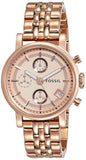 Fossil Boyfriend Chronograph Rose Gold Dial Rose Gold Steel Strap Watch for Women - ES3380 Authentic Buy Shop Now
