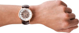 Emporio Armani Meccanico Automatic Silver Dial Brown Leather Strap Watch For Men - AR60039 Authentic Buy Shop Now
