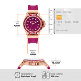 Michael Kors Everest Pave Crystals Pink Dial Pink Rubber Strap Watch for Women - MK7441 Authentic Buy Shop Now