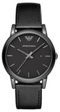 Emporio Armani Classic Black Dial Black Leather Strap Watch For Men - AR1732 Authentic Buy Shop Now