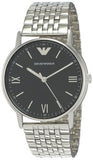 Emporio Armani Kappa Black Dial Silver Steel Strap Watch For Men - AR11152 Authentic Buy Shop Now