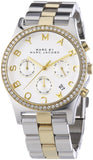 Marc Jacobs Henry Chronograph Silver Dial Two Tone Steel Strap Watch for Women - MBM3197 Authentic Buy Shop Now