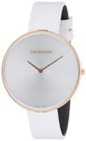 Calvin Klein Full Moon White Dial White Leather Strap Watch for Women - K8Y236L6 Authentic Buy Shop Now