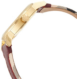 Burberry Heritage Nova Gold Dial Haymarket Red Leather Strap Watch for Women - BU9111 Authentic Buy Shop Now