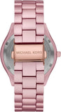 Michael Kors Slim Runway Pink Dial Pink Steel Strap Watch For Women - MK4456 Authentic Buy Shop Now