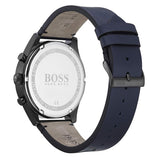 Hugo Boss Grand Prix Chronograph Black Dial Blue Leather Strap Watch for Men - 1513563 Authentic Buy Shop Now
