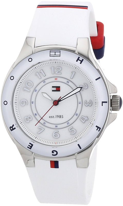 Tommy Hilfiger White Dial White Rubber Strap Watch for Women - 1781271 Authentic Buy Shop Now