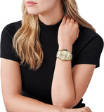 Michael Kors Slim Runway Gold Dial Gold Steel Strap Watch for Women - MK3477 Authentic Buy Shop Now