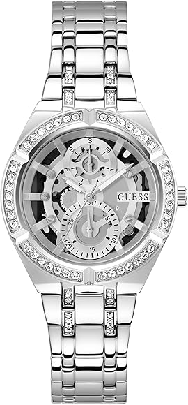 Guess Allara Quartz Silver Dial Silver Steel Strap Watch For Women - GW0604L1 Authentic Buy Shop Now