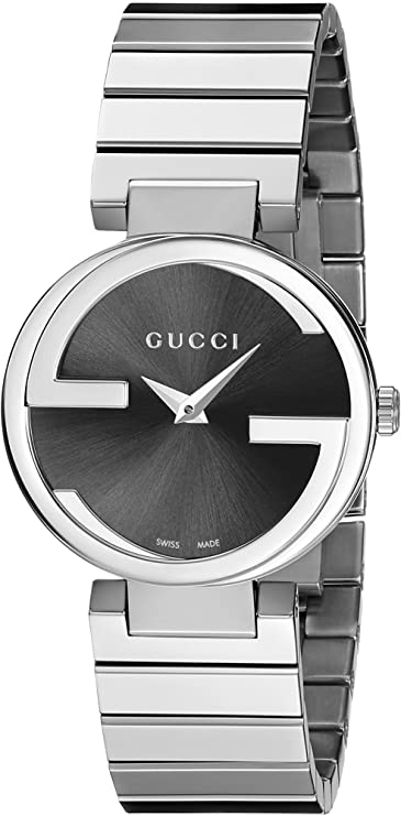 Gucci Interlocking G Quartz Black Dial Black Steel Strap Watch For Women - YA133502 Authentic Buy Shop Now