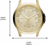 Armani Exchange Hampton Chronograph Gold Dial Gold Steel Strap Watch For Men - AX2415 Authentic Buy Shop Now