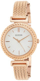 Guess Monroe Silver Dial Rose Gold Steel Strap Watch For Women - W1152L3 Authentic Buy Shop Now