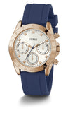 Guess Eclipse White Dial Blue Rubber Strap Watch for Women - GW0315L2 Authentic Buy Shop Now