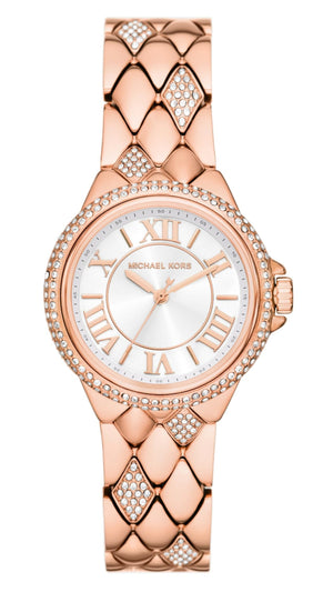 Michael Kors Camille Analog Silver Dial Rose Gold Steel Strap Watch for Women - MK4810 Authentic Buy Shop Now