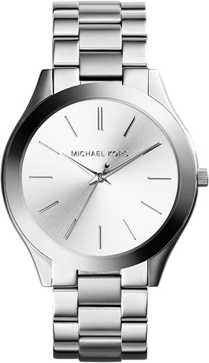 Michael Kors Runway Three-Hand Silver Dial Silver Steel Strap Watch for Women - MK7474 Authentic Buy Shop Now